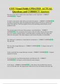 COT Visual Fields UPDATED ACTUAL  Questions and CORRECT Answers