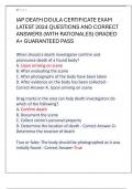 IAP DEATH DOULA CERTIFICATE EXAM  LATEST 2024 QUESTIONS AND CORRECT  ANSWERS &lpar;WITH RATIONALES&rpar; GRADED A&plus; GUARANTEED PASS
