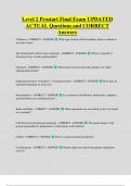 Level 2 Prostart Final Exam UPDATED  ACTUAL Questions and CORRECT Answers