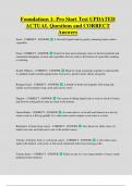 Foundations 1- Pro Start Test UPDATED  ACTUAL Questions and CORRECT Answers