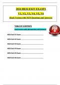 2024 Hesi Exit Exam V1&comma; V2&comma; V3&comma; V4&comma; V5&comma; V6&comma; with NGN Questions and Verified Rationalized Answers&comma; 100&percnt; Guarantee Pass