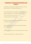 Community ATI proctored Questions And  Answers