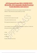 ATI Proctored Exam 2023 COMMUNITY  HEALTH&comma; ATI Community Health Proctored  Exam Questions And Answers