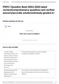 PSPO 1 Question Bank &vert;2024-2025 latest version&vert;Comprehensive questions and verified answers&sol;accurate solutions&vert;Already graded A&plus;