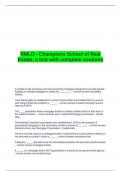 RMLO - Champions School of Real Estate&comma; a test with complete soutions