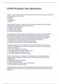 CPPO Practice Test Questions with Accurate Answers 