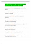 A122 Interpersonal Communication Final Exam Ch 26-37 Exam with Q and A
