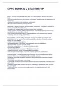 CPPO DOMAIN V LEADERSHIP  QUESTIONS AND ANSWERS 2024