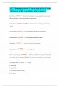 A122 Interpersonal Communication Exam 1 Review with Questions and Answers