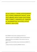 SCCJA LEGALS 1 EXAM&comma;LATEST&lpar;EXPERT SOLUTIONS&rpar; PREMIUM UPDATE 2024-2025&vert;BRAND NEW EXAM QUESTIONS AND CORRECT ANSWERS&comma;ALL GRADED A&plus;&vert;GUARANTEED SUCCESS&vert;LATEST UPDATE 2024-2025