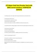 ETS Major Field Test &lpar;Practice Test&rpar; with  100&percnt; correct answers&semi;&semi; VERIFIED BY  EXPERTS