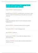 OAE 055 Oral Written Language Exam with Questions and Answers