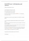 OAE 055 Exam 1 with Questions and Answers