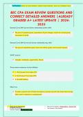 BEC CPA EXAM REVIEW QUESTIONS AND  CORRECT DETAILED ANSWERS &vert;ALREADY  GRADED A&plus; LATEST UPDATE &vert; 2024- 2025
