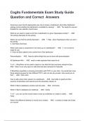 Cogito Fundamentals Exam Study Guide Question and Correct  Answers