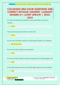 COLORADO NHA EXAM QUESTIONS AND CORRECT DETAILED ANSWERS &vert;ALREADY GRADED A&plus; LATEST UPDATE &vert; 2024- 2025