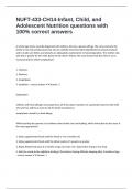 NUFT-433-CH14-Infant&comma; Child&comma; and Adolescent Nutrition questions with 100&percnt; correct answers