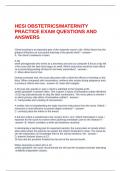 HESI MATERNITY QUESTIONS AND ANSWERS