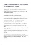 Cogito Fundamentals exam with questions and answers latest update