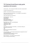 TCI Training Cornell Exam study guide questions and answers