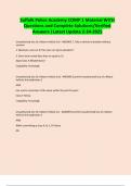 Suffolk Police Academy COMP 1 Material WITH Questions and Complete Solutions&sol;Verified Answers &vert;Latest Update 2-24-2025