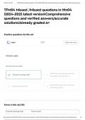 TFM04 Missed &sol;Missed questions in tfm04 &vert;2024-2025 latest version&vert;Comprehensive questions and verified answers&sol;accurate solutions&vert;Already graded A&plus;