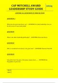  CAP MITCHELL AWARD LEADERSHIP STUDY GUIDE QUESTIONS AND ANSWERS 2024
