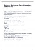 Dodson - Scriptures - Exam 1 Questions and Answers