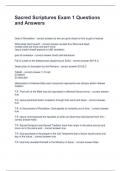 Sacred Scriptures Exam 1 Questions and Answers