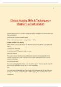 Clinical Nursing Skills & Techniques 