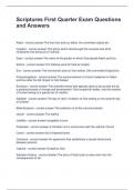 Scriptures First Quarter Exam Questions and Answers