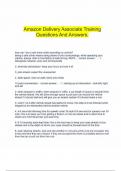 Amazon Driver Training Certification bundled exam