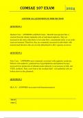  COMSAE 107 EXAM QUESTIONS AND ANSWERS 2024