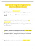 Fetal Growth Comprehensive Question Set with Verified Correct Answers NUR 2513
