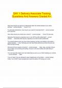  DAY 1 Delivery Associate Training Questions And Answers Graded A&plus;&period;