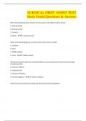 SURGICAL FIRST ASSIST TEST Study Guide&vert; Questions & Answers