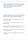 RELATIVITY PROCESSING SPECIALIST EXAM-RELATIVITYONE EXAM LATEST 2024-2025 WITH  ACTUAL QUESTIONS AND CORRECT VERIFIED ANSWERS ALREADY GRADED A&plus; 100&percnt;GUARANTEED PASS&excl;            