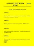  G-22 FDNY TEST STUDY GUIDE QUESTIONS AND ANSWERS 2024