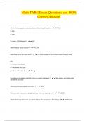 Math TABE Exam Questions and 100&percnt; Correct Answers