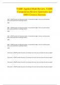 TABE Applied Math Review&comma; TABE Computation Review Questions and 100&percnt; Correct Answers