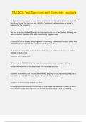 TAX 4001 Test Questions with Complete Solutions