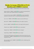 Florida Vet Bundled Exam Questions and CORRECT Answers