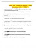 EKG and Telemetry National Exam&vert; Questions SOLVED 100&percnt;