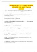 Telemetry NUR 213 Exam&vert; Questions SOLVED with 100&percnt; Correct Answers