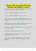 Missouri NHA Exam UPDATED actual  Questions and CORRECT Answers