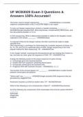 UF MCB3020 Exam 3 Questions & Answers 100&percnt; Accurate&excl;&excl;