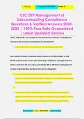 CLC 059 Management of  Subcontracting Compliance Questions & Verified Answers 2024- 2025 &vert; 100&percnt; Pass Rate Guaranteed  &vert; Latest Updated Version