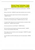 Telecom Tower Technician 1 Exam &vert;questions and answers &vert; Verified