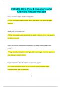 4V051&sol;S CDC VOL 4 Questions and Answers Already Passed
