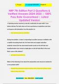 NRP 7th Edition Part 2 Questions &  Verified Answers 2024-2025 &vert; 100&percnt;  Pass Rate Guaranteed &vert; Latest  Updated Version